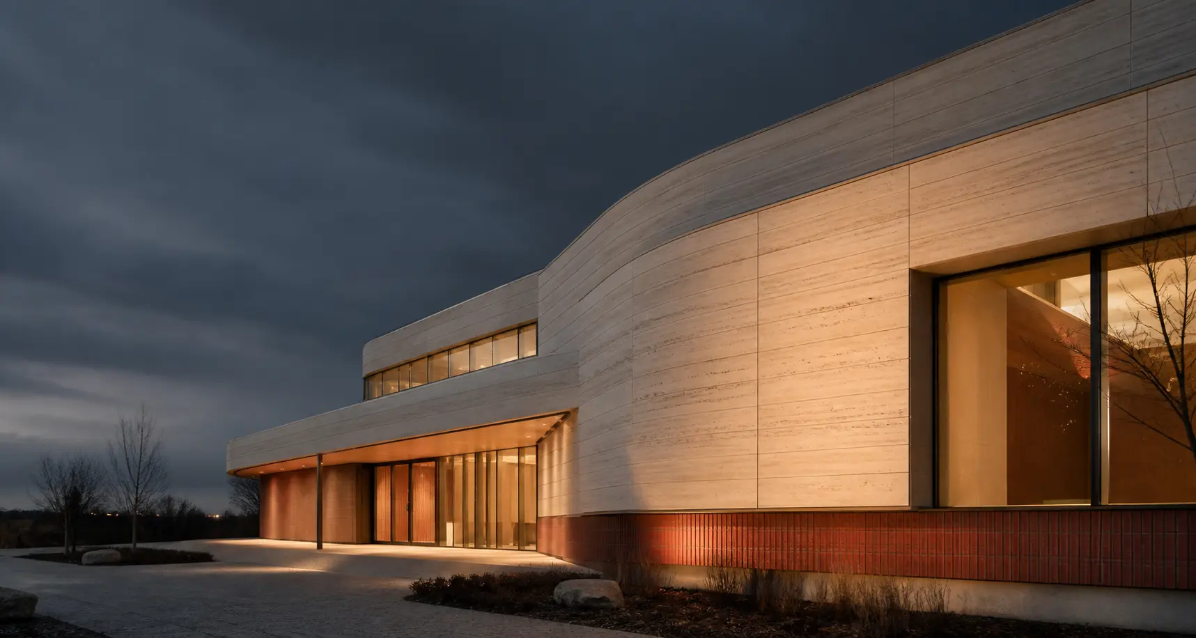 PHOMI architectural surfaces installed across a contemporary building